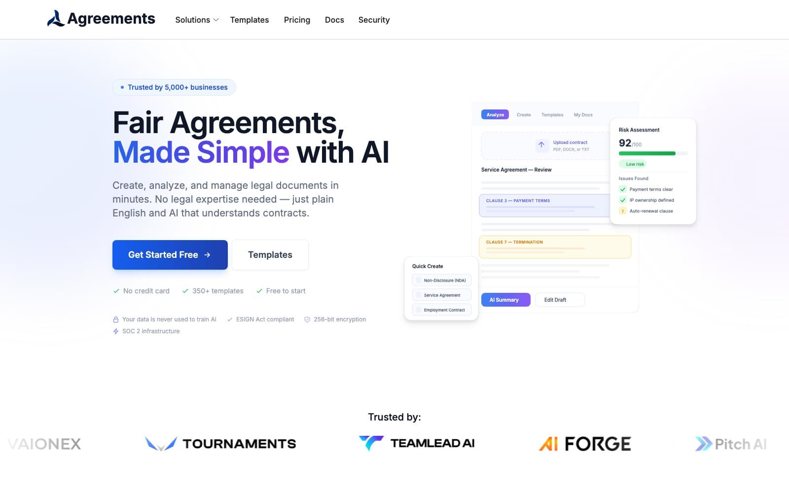 Legaliser website screenshot
